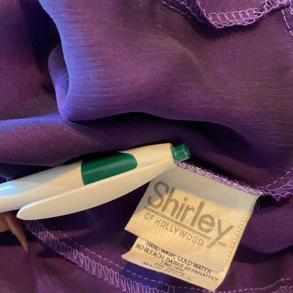 vintage satin Shirley Of Hollywood Sheer Mesh Lace Up Tie Bust W/ Thong Size S - Picture 9 of 9